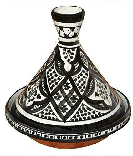 Moroccan Handmade Serving Tagine Exquisite Ceramic With Vivid colors Original 8 inches Across