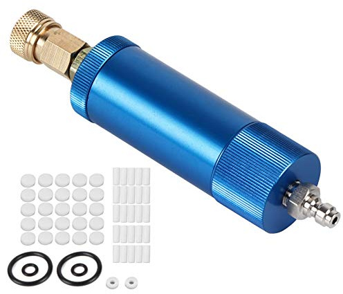 Oil Water Separator, High Pressure PCP Hand Pump Oil Separator, Air Compressor Filter Moisture Water Trap Oil‑Water Separator Regulator with Female&Male Thread Quick Connect 40Mpa