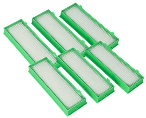vhbw Filterset 6X Staubsaugerfilter kompatibel mit Vorwerk Kobold VR-300, VR300, VR-200, VR200 Staubsauger - HEPA Filter Allergiefilter