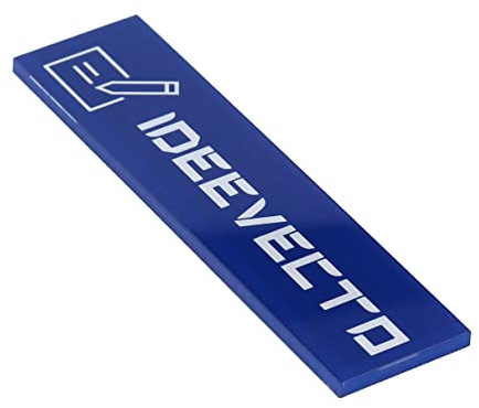 Plaque boite aux lettres Plexiglass BLEU personnalisable Adhésive - dimension 100x25mm - épaisseur 3mm - 5 coloris - Résistant intempéries et UV - Facile à poser - Fabrication Atelier France