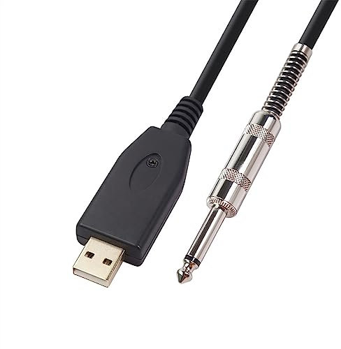 BYBIO Interface De Câble USB vers Guitare Mâle vers Jack 6,35 Mm Accessoires De Guitare Électrique Adaptateur De Cordon De Connecteur Audio Accessoires de Guitare (Color : 3m)