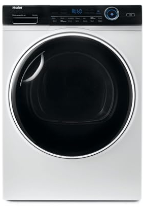 Haier, I-Pro Serie 7, HD100-A2979N-IT, Asciugatrice, 10 KG, Classe A ++, 66 dB, Vapore, 14 programmi, Bianco, AxLxP 84,5x59,5x67,5 cm