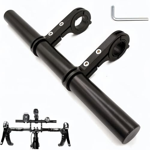 KiauFdcf 30 cm Aluminium-Fahrradlenkerverlängerung, Verlängerung, leicht, zur Befestigung von Fahrradtacho, GPS, Handyhalterungen