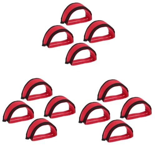Yardwe Fußstütze 6 Paare Fahrradpedalriemen nclips Pedalband nclip-Pedale doppelter Schlafsack Heimtrainer Fahrrad Riemenpedale Fahrrad nriemen Fahrradpedalclips Ultraleicht Zahnriemen