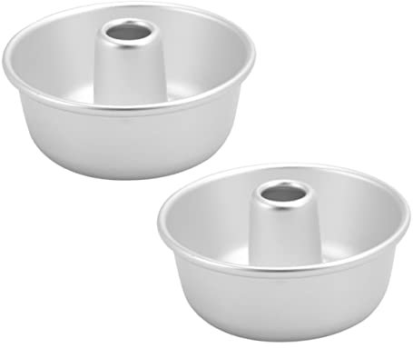 LIFKOME 2pezzi Stampo Per Ciambelle in Lega Di Alluminio Per Cottura Di Mousse Brownies Al Cioccolato Dessert e Ciambelle Utensili Per Pasticceria Rivestimento Antiaderente Argento