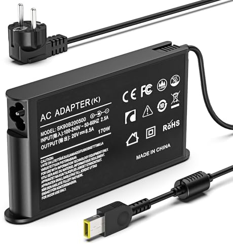 Jippofu Netzteil 170W Ladegerät für Lenovo Thinkpad Legion Ladekabel | P1 P15 P17 P50 P51 P52 P53 P70 P71 P73 W540 W541 Y530 Y540 Y720 Y730 Y7000 Y900 Y910 Y920 ADL170NLC3A ADL170NDC3A Charger