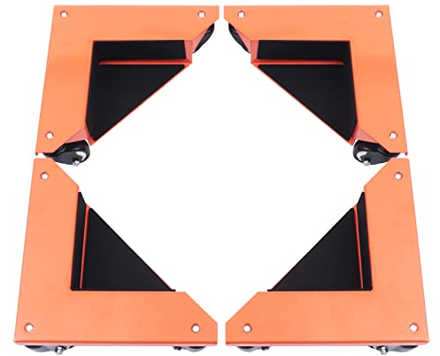 4 Stück Möbelrollen Schwerlast,Transportrollen Rollen für Möbel,Möbel Transportroller Set, Mover Schreibtischschrank Ecke Dolly Möbel Dollies Roller, Maximale Tragfähigkeit 650kg,Geräuscharm