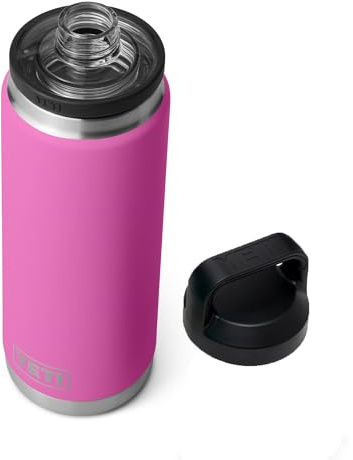 Yeti Rambler 26 oz Flasche, auslaufsicher, vakuumisoliert, Edelstahl mit Chug-Verschluss, Wildflower Fuchsia
