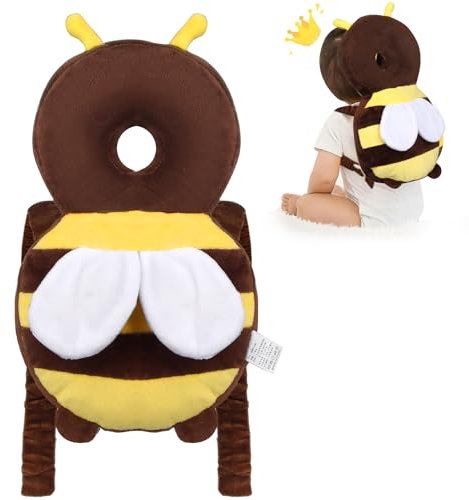 Protector de Cabeza de Bebe, Ajustables Mochila Protectora Cabeza Bebe, Anticaída Protección para la Cabeza del Bebé, Adecuada para Niños de 4 a 24 Meses que Gatean