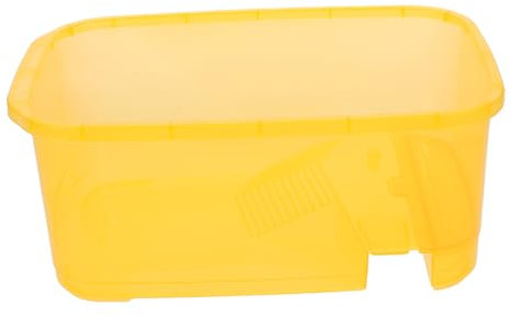 Parliky 1 Set-Box Schildkrötenbecken Kleintiertransporter Klarer Behälter Kleiner Durchsichtiger Behälter Amphibienbecken Für Haustiere Transparenter Eidechsenkäfig Reptil Yellow Plastik