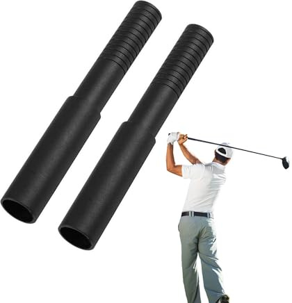 TUKEVA 2 Stück Golfschläger Verlängerungsstange Golf-Schaftverlängerung Golfschlägerschaftverlängerung Golfschaftverlängerungen Aus Kohlefaser Verlängerungsfitting für Golfschläger (Schwarz)