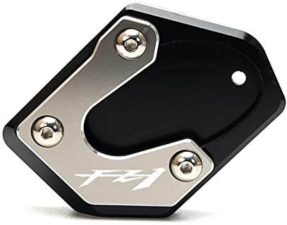 Lange Haltbarkeit Motorradständer Fußvergrößerer Seitenständerverlängerung Mit Logo Für Y&amaha FZ1 FZ 1 2006–2015 FZ6 FZ6R FZ6-S2 2004–2009(Titanium,1)