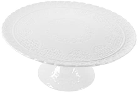 Cabilock Elegante Vassoio Per Torte in Ceramica Con Base Alta Porta Dessert Vassoio Per Snack Perfetto Per Il Tè Pomeridiano