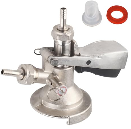 Keg Coupler, G5/8 A System Sankey Keg Tap Dispenser Stainless Steel Probe Commercial Kegerator Beer Barrel Coupler
