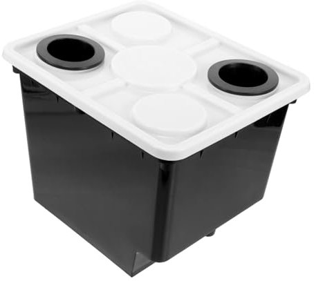 ibasenice Soilless Cultivation Barrel Pflanzkübel Hydroponik System Gemüse Obst Gewächshaus Aufzucht Eimer Schwarz Mit Deckel Für Erdloses Pflanzen Und Wasserkultur