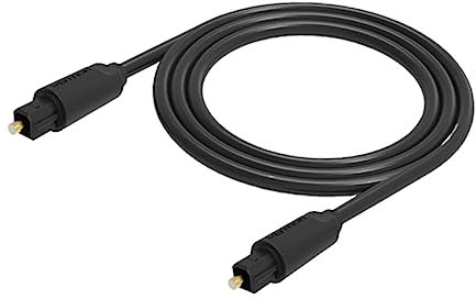 ELAYARD 1.5m Cavo Audio Digitale Fibra Ottica Connessione Spdif Alta Qualità Per Home Theater e Sistemi Audio Connettori Placcati Nero