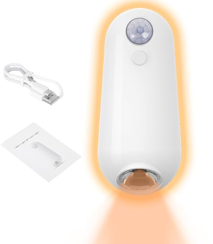 Lampe De Toilette Avec Détecteur De Mouvement - Lampe à Détection de Mouvement - Veilleuse Rechargeable USB 8 Couleurs Réglable pour Salle de Bain, Placard, Couloir, Escalier et Table de Chevet