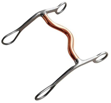 Sharplace Filetto per Cavallo Western, Filetto a Bocca Equestre, Filetto in Rame, Filetto da Allenamento in Acciaio Inossidabile per Competizione