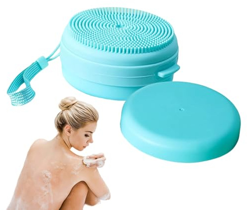 PhnkjGh De Gommage En Silicone, Exfoliant Corporel Avec Des Poils Élastiques, Doux Et Hygiénique Avec Distributeur De Savon Alternative À La Loofah Pour Femmes Et Hommes Salle De Bain Maison Bain Peau