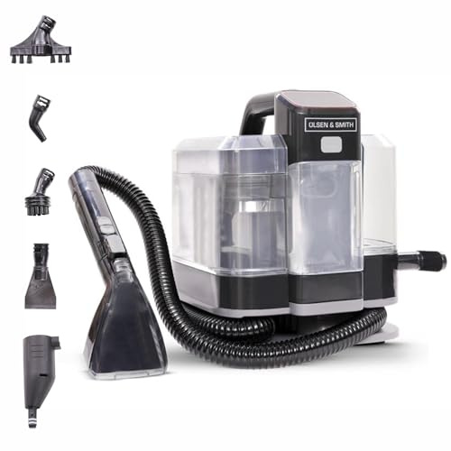 Olsen & Smith Portable Spot Cleaner Vacuum for Carpets, Upholstery & Car Interiors – Powerful Deep Cleaning Stain Remover, Lightweight Compact Machine for Home & Pet Messes