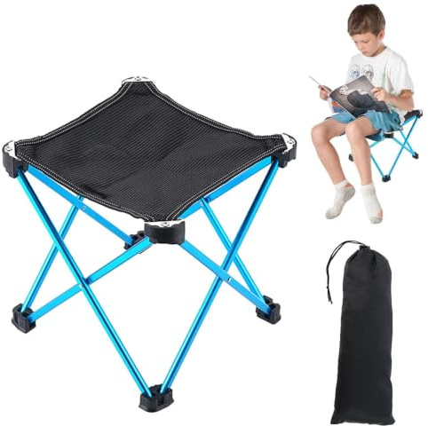 Campinghocker,Camping-Fußhocker Zusammenklappbarer extra großer Sitz für | Hocker Reise-Klappstuhl für Erwachsene, kompakt, leicht, faltbar, für Spaziergänge im Freien, Wandern, An
