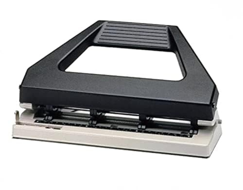 Rexel V430 Adjustable 4 Hole Punch, 30 Sheet Capacity, Multiple Hole Configurations, Metal, Black, 8909
