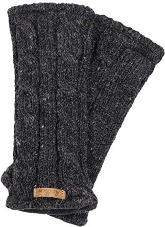 McRon Damen Gestrickte Pulswärmer Emily Anthrazit 95