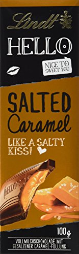 Lindt & Sprüngli Hello, Salted Caramel, Tafel, 6er Pack (6 x 100g)