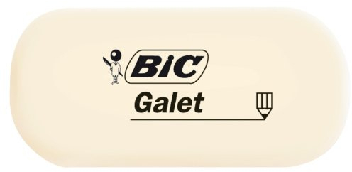 BIC Lot de 3 Gommes plastique Galet extra molle Blanche