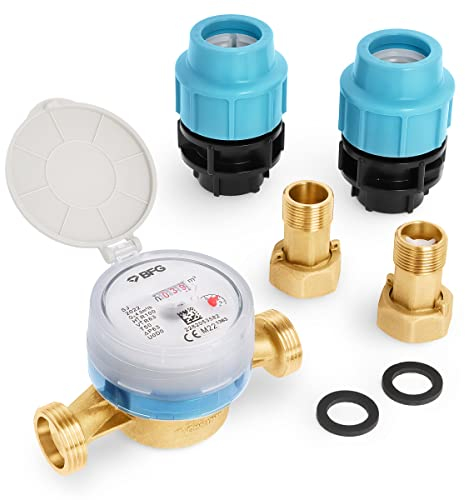 HYDROBIL Wasserzähler Flow - kaltem Wasser 3/4 MDPE/PE für 32 mm BSP 2,5 m3/h