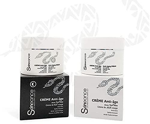 Skineance - Crème Jour & Nuit au Venin de Serpent 2x50 ml | Duo Soin Visage Peptides Syn-Ake Anti-Rides | Collagène & Acide Hyaluronique | Hydratation et Teint Éclatant | Formules Contrôlées