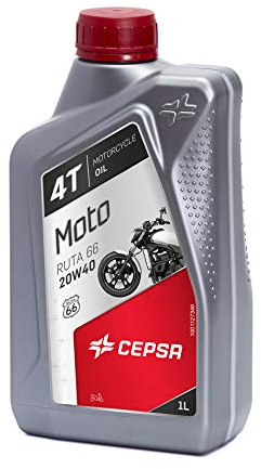 CEPSA 514244187 Moto 4T Ruta 66 20W40 Mineralöl Mehrbereichs-Schmierstoff für Viertakt-Motorräder, 1 L