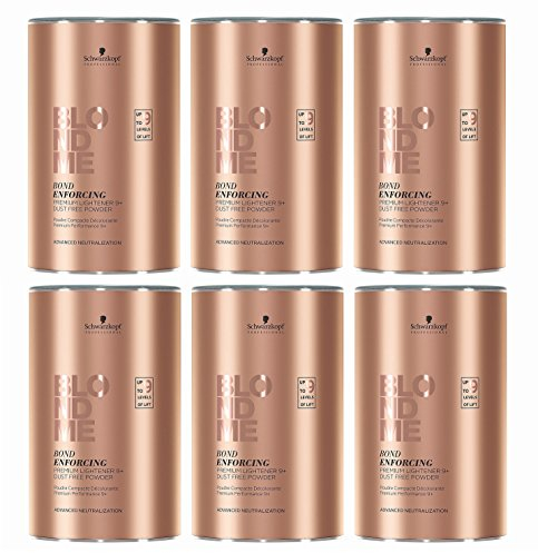 Schwarzkopf 6 er Pack Schwarzkopf BlondME Bond Enforcing Premium Aufheller 9+Blondierung 450 gr