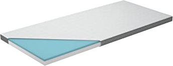 Genius Eazzzy Topper Classic 90x200cm Höhe 7 cm H2 H3 - orthopädische Matratzentopper für Matratze & Boxspringbett aus Gelschaum | Matratzenauflage 90x200 für Allergiker + Bezug