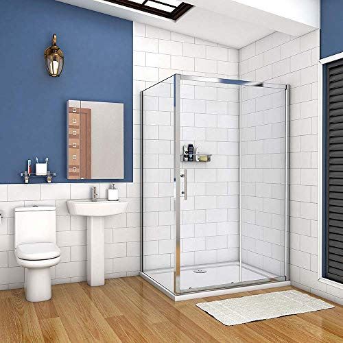 AICA cabine de douche 110x80cm porte coulissante plus une paroi latérale hauteur :190cm
