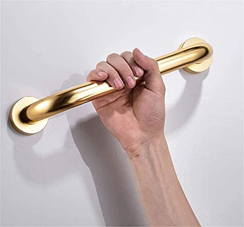 Maniglione di Sostegno per Handicap in Bagno, Maniglione Di Sicurezza Per Bagno In Ottone Lucido Dorato, Corrimano Di Supporto Per Vasca Da Bagno Per Scale, Doccia Per WC Impugnatura Antiscivolo A Par