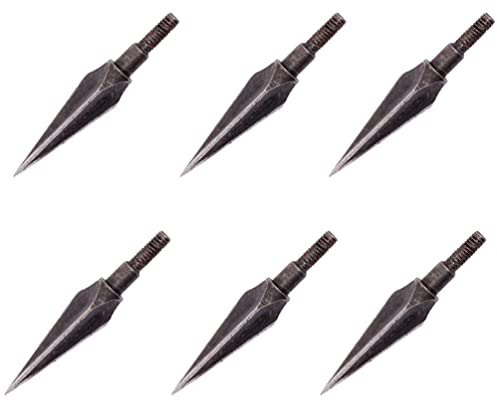 Baymate 6er Pfeilspitzen, Jagdpfeilspitzen Broadhead, Traditionelle Außen Jagd Pfeilspitze für Carbonpfeile, Armbrust, Alupfeile und Fiberglaspfeile beim Bogenschießen