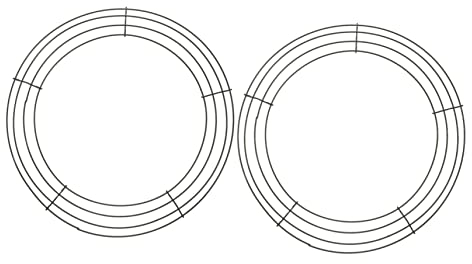 Abaodam 2pcs Metal Wreath Frame Round Wire Wreath Rings for Christmas Wedding Diy Floral Arrangement Supplies Craft Supplies for Making