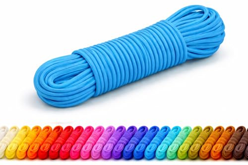 KBBB Cordón de goma redondo de 1 mm, 2 mm, 2,5 mm, 3 mm, 4 mm, 5 mm, cuerda de goma elástica, para manualidades, larga 5 m, 4 m, 3 m, 2 m, 32 colores