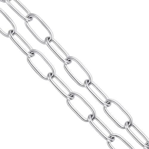 PATIKIL 304 Stainless Steel Coil Chain, 2/25 Inch x 65.6 Ft, Metal Plain Link Chain, Rustproof Hardware Cable for Hanging Plant Chandelier Fence Swing Clothes