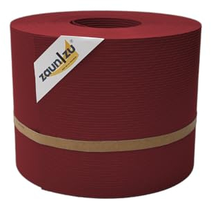 zaun|zu® Rille 35 Meter Rolle 19cm hoch | Sichtschutzstreifen PP für Doppelstabmatten UV-beständiger Sichtschutz | Zaunblende Made in Germany | Rillenstruktur Bordeauxrot 35m