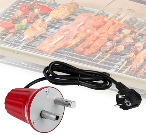 EXLECO Grillmotor Elektromotor Grill Barbecue Rotisserie-Motor ABS DC 220V-240V Regelbar Outdoor BBQ Grill Motor Drehmotor für Rotisserie Spieß Elektrischer Grill, für Grillgeräte im zypriotischen Rot