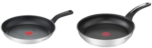 TEFAL Comfort Max Poêle 30 cm, Induction, Revêtement antiadhésif, Acier inoxydable haute qualité & Emotion Poêle 20 cm, Revêtement antiadhésif, Garantie 10 ans, Diffusion de chaleur homogène
