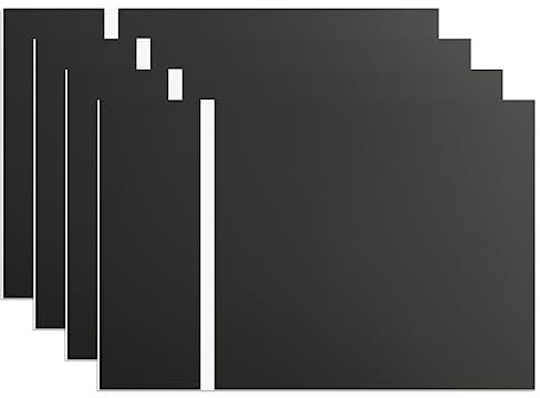 4PCS Placa De Grabado Láser, 30x20cm Señales De Acrílicos De Grabado Láser Placas Acrílicas Para Grabado Láser, Doble Color Placa Grabada Plástico Letreros Personalizados (Negro-Blanco)