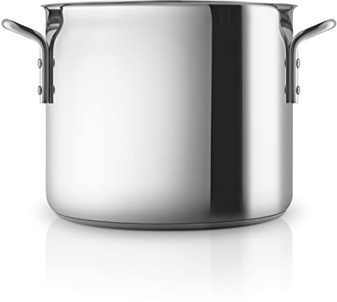 Eva Trio - Casserole en acier inoxydable - 4,8 l - 20 cm - Revêtement antiadhésif Slip-Let® - Idéale pour la soupe, les plats mijotés, la cuisson d'un poulet à soupe ou d'un bouillon fait maison -