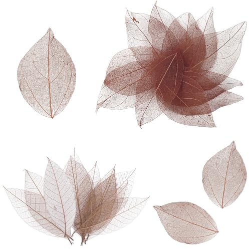 Lot de 50 feuilles artificielles décoratives - Plante séchée - Guirlande de feuilles - Bricolage pour marque-page - Art manuel, artisanat, décoration