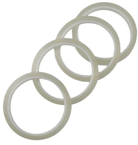 Nastro Termico Trasparente per Sublimazione e Pressa a Caldo, 4 Pezzi, 10 mm di Larghezza, 108 Piedi di Lunghezza, Nastro Adesivo Resistente alle Alte Temperature fino a 230°C per Elettronica e DIY