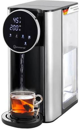 Sommertal HW400 - Dispenser di acqua calda Businessline, versione XXL con serbatoio da 4 l, acqua calda istantanea 45 – 100 °C, display touch, alimenti per bambini, erogatore d'acqua con design