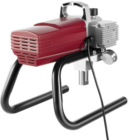Airless Paint Sprayer, Pressure Gauge &Valve,Thinning-Free, Stainless Steel Support Feetminimal Overspray, Paint Spray System,Dispersion/Latex Paints, Corded Electric,20-80-Degree Fan Spray,13.77-15.7