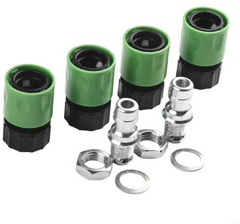 Jonikuper Lawn Mower Deck Wash Kit With Steel Nozzle Stainless Steel Blade Deck Wash Adapter Quick Connect Attachment Kit, For Riding Mower String Trimmer Cleaning Tool